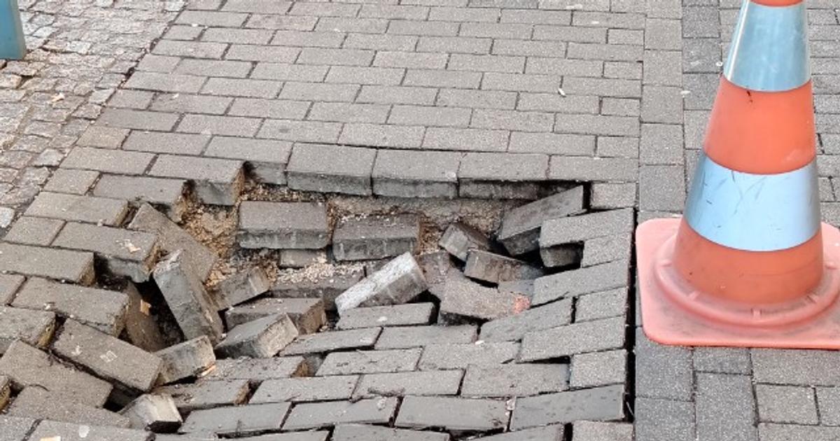 Uz vedia co spsobilo prepadnutie chodnika v centre Nitry Opravu dlazby zabezpecia vodarnen