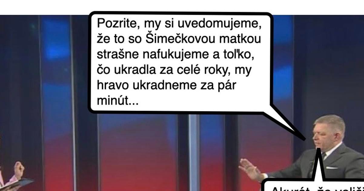 Cynicka obluda Fico nema dovod prestat