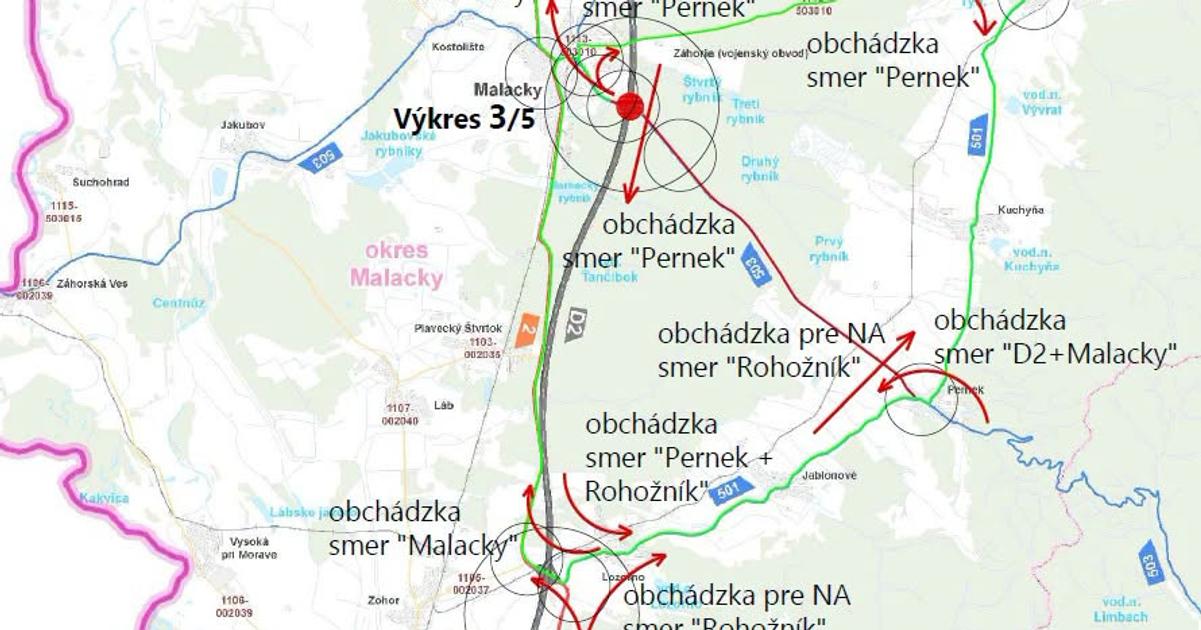 V piatok sa dočasne uzavrú vetvy diaľničnej križovatky Malacky na D2 2 v piatok sa docasne uzavru vetvy dialnicnej kruzovatky malacky na d2