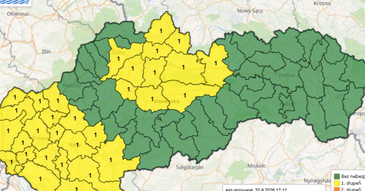 Na západnom Slovensku hrozia silné vetry, meteorológovia vydali výstrahy